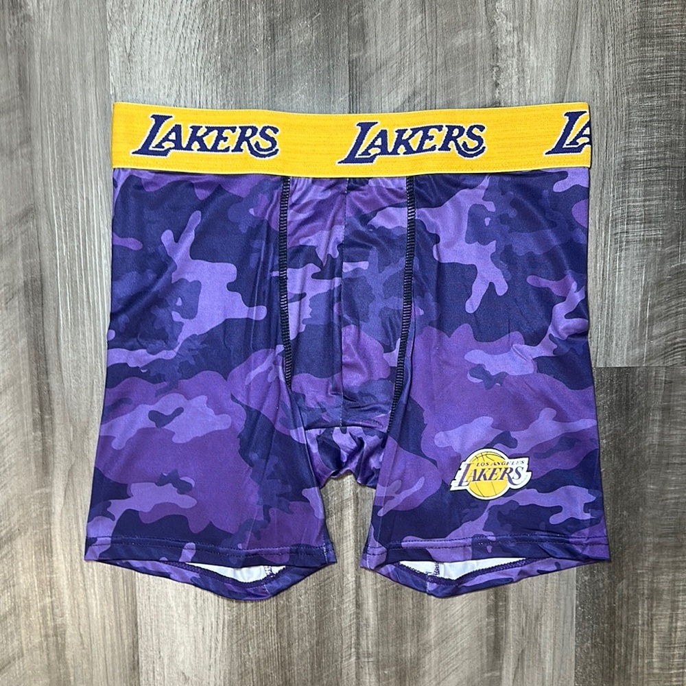 Los Angeles Lakers NBA Camo Boxer Brief - Medium